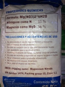 Nitrato de Magnesio Vuelta   